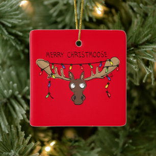 Moose Niedlich Funny Christmas Keramikornament