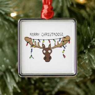 Moose Niedlich Funny Christmas Ornament Aus Metall