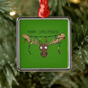 Moose Niedlich Funny Christmas Ornament Aus Metall