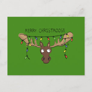 Moose Niedlich Funny Christmas Postkarte