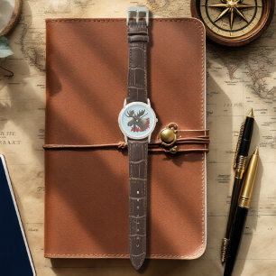 Moose Red Maple Blätter Armbanduhr