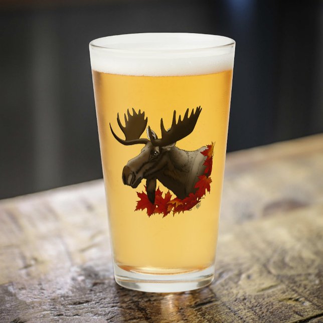 Moose Red Maple Blätter Glas (Von Creator hochgeladen)