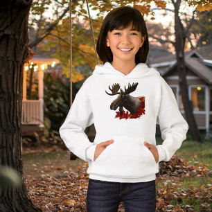 Moose Red Maple Blätter Hoodie