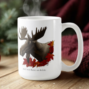 Moose Red Maple Blätter Kaffeetasse