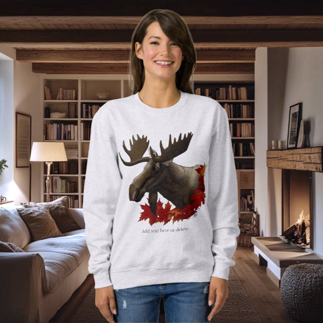 Moose Red Maple Blätter Sweatshirt (Von Creator hochgeladen)
