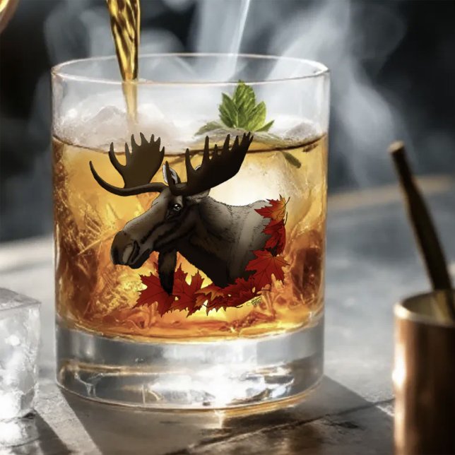 Moose Red Maple Blätter Whiskyglas (Von Creator hochgeladen)