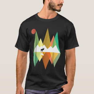 Moose Retro T - Shirt Vintages Wandern