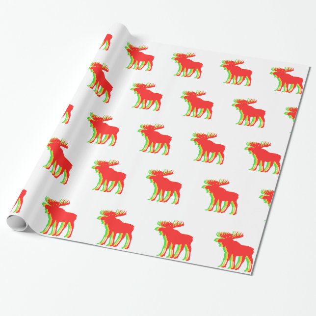 Moose Schattenfarben - Hintergrundfarbe auswählen Geschenkpapier (Ungerollt)