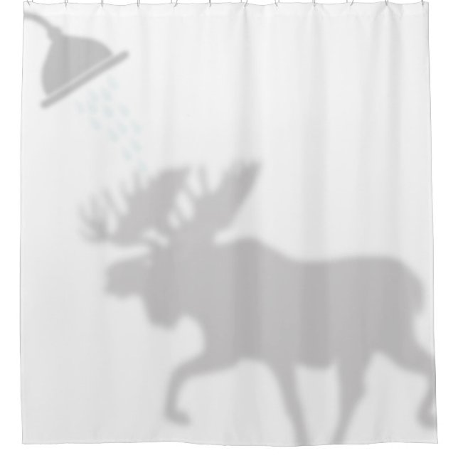 Moose Shadow Silhouette Shadow Buddies Dusche Duschvorhang (Vorderseite)
