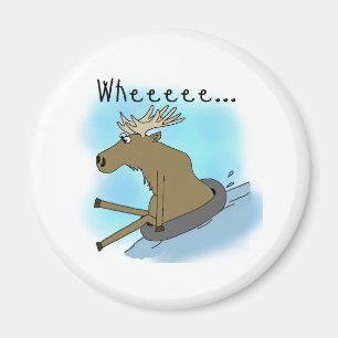 Moose Snow Tubing Magnet