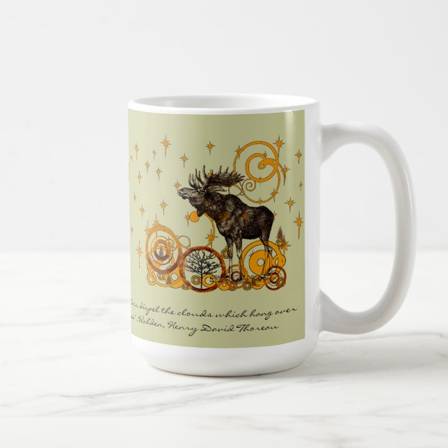 Moose Stein-Walden, Henry David Thoreau Zitat Kaffeetasse (Rechts)