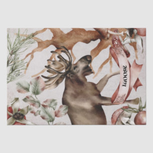 Moose Watercolor Fall Mysteriöses Orakel im Herbst Seidenpapier