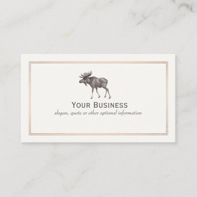 Moose Wilderness Sportsman Business Card Visitenkarte (Vorderseite)