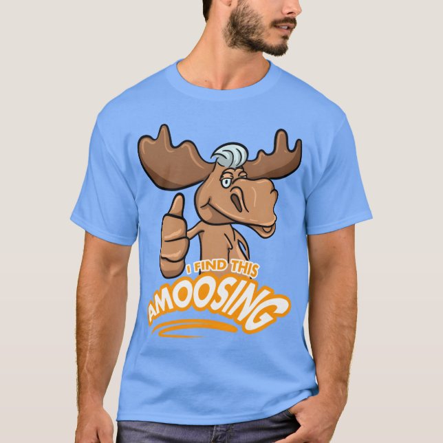 Moose Word Pun for Animal Lovers retro T-Shirt (Vorderseite)
