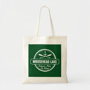 Moosehead Lake Maine Ankerstadt und Name Tragetasche