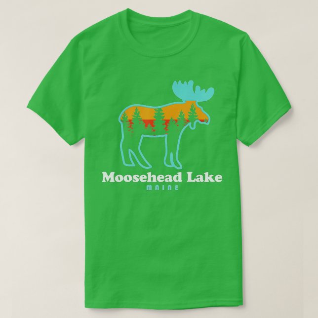 Moosehead Lake Maine - Moose Moosehead Lake  T-Shirt (Design vorne)
