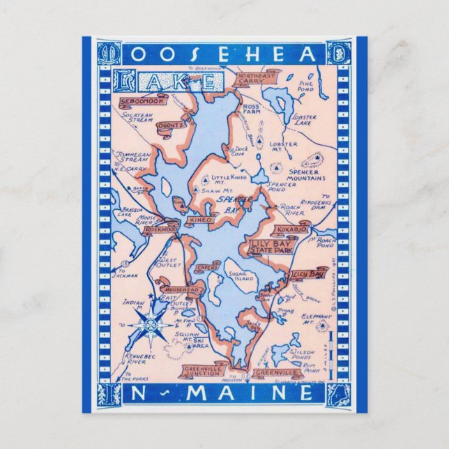 Moosehead Lake Maine Postkarte (Vorderseite)
