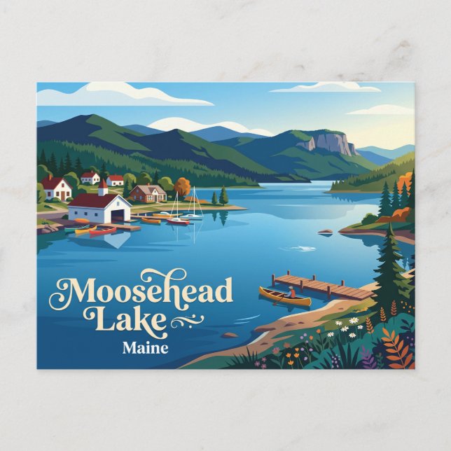 Moosehead Lake Maine Postkarte (Vorderseite)