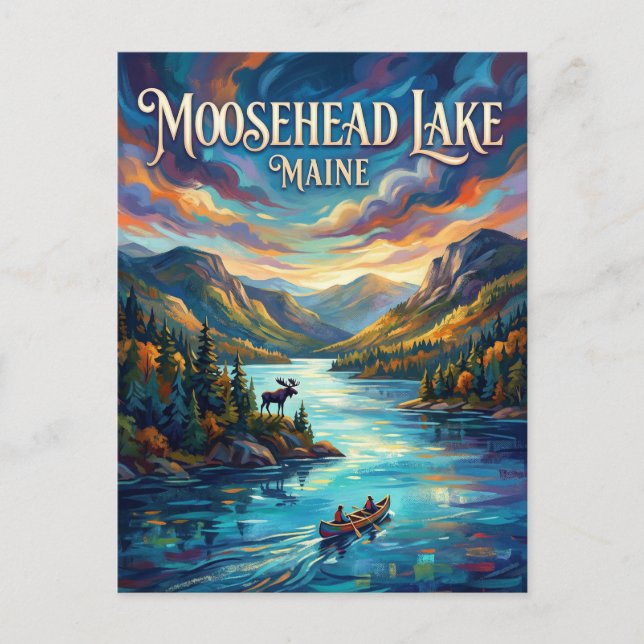 Moosehead Lake USA Postkarte (Vorderseite)