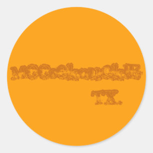 MooseknucklE TX. Runder Aufkleber