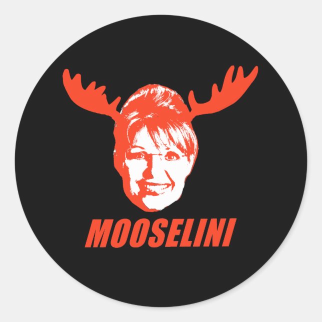 Mooselini T - Shirt und Geschenke Runder Aufkleber (Vorderseite)