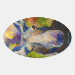 Moosey Moose Ovaler Aufkleber