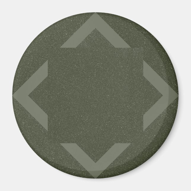 Moosgrün Chevron Magnet Design (Vorne)