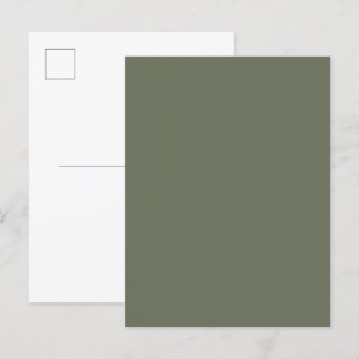 Moosgrüne individuelle Einladungs-Postkarte Einladungspostkarte