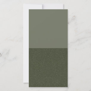 Moosgrüne Split-Texture-Flachkarte – Anpassbar Ankündigung