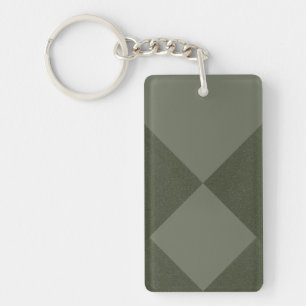 Moosgrüner Diamant-Fade-Schlüsselanhänger – Anpass Schlüsselanhänger