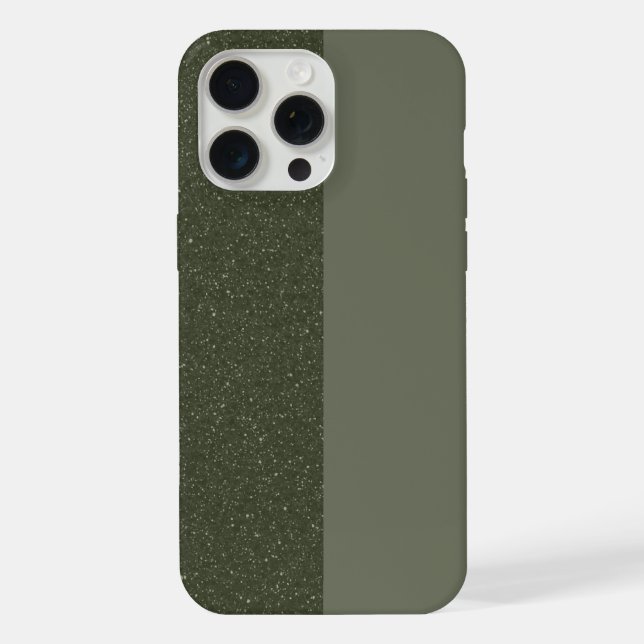 Moosgrüner geteilter iPhone 15 Pro Max Case (benut Hülle (Rückseite)