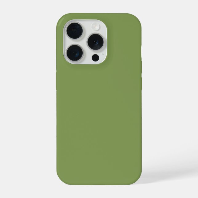 Moosgrüner Hintergrund Farbe Anpassen iPhone Hülle (Rückseite)