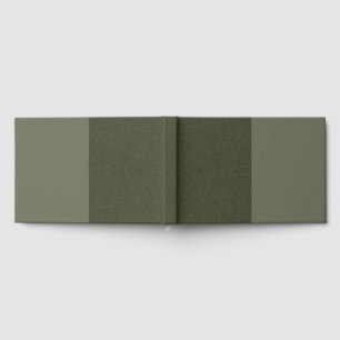 Moosgrünes Triptych-Folien-Gästebuch – Anpassbar Gästebuch