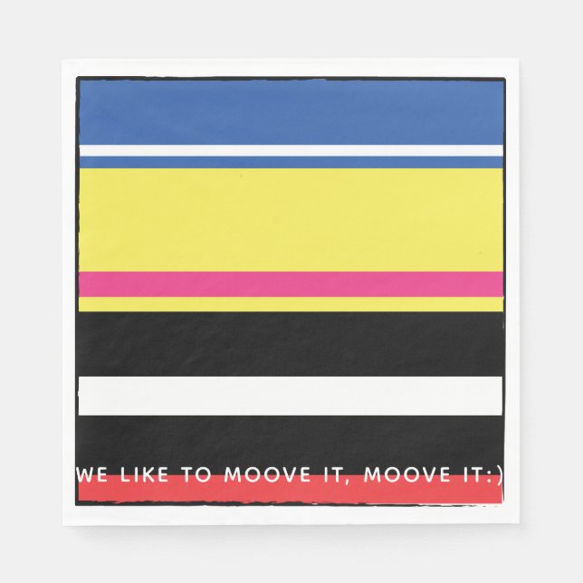 Moosicians Colorly Funny Birthday Party Serviette (Vorderseite)