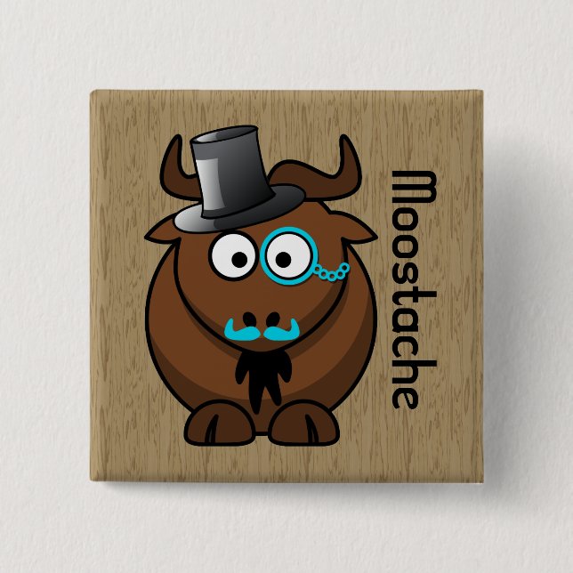 Moostache Button (Vorderseite)