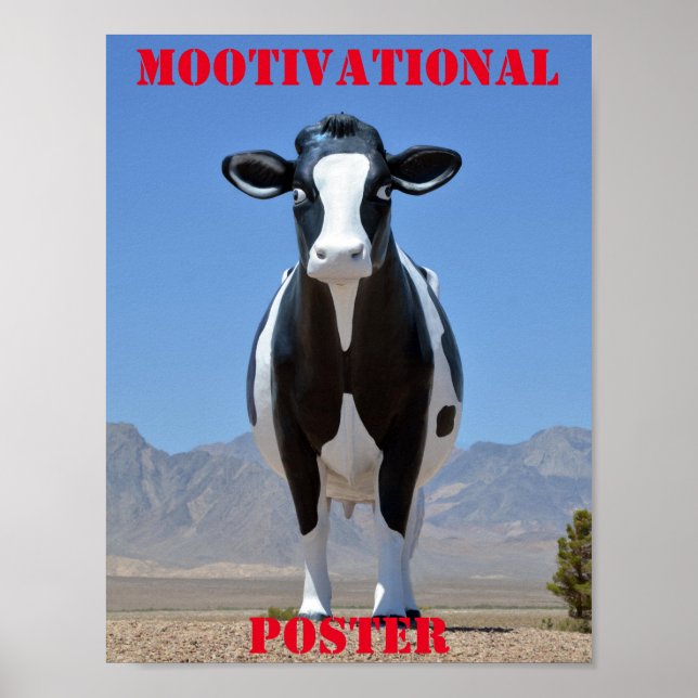 MOOtivational Poster Funny Cow Motivierend Spaß (Vorne)