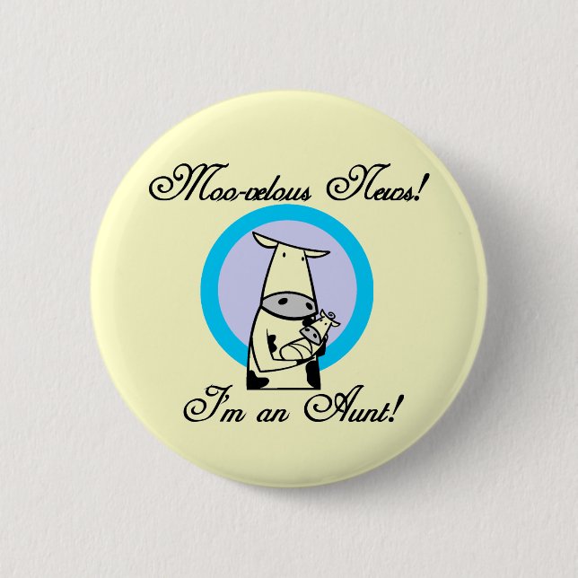 Moovelous New Tante Tshirts und Geschenke Button (Vorderseite)