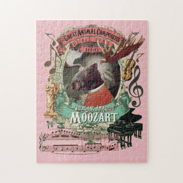 Moozart große Tierkomponist-Mozart-Parodie Puzzle (Vertikal)