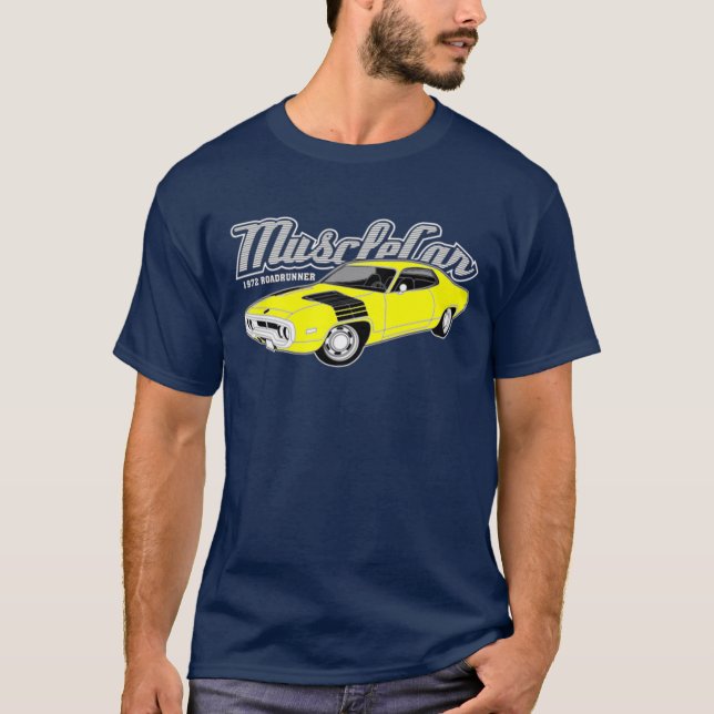 Mopar - 1972 Plymouth Roadrunner Musclecar T - Shi T-Shirt (Vorderseite)