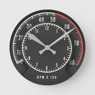 MOPAR - Dodge Charge Tic Toc Tach Round Clock Runde Wanduhr