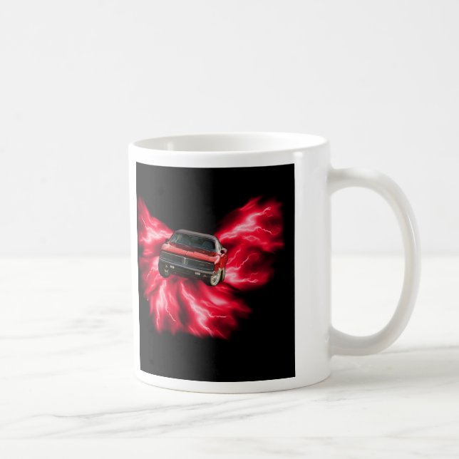 Mopar: 'Ladegerät 69 auf rotem Blitz Kaffeetasse (Rechts)