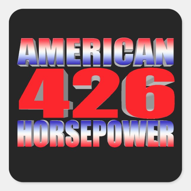 mopar Monster 426 Quadratischer Aufkleber (Vorderseite)