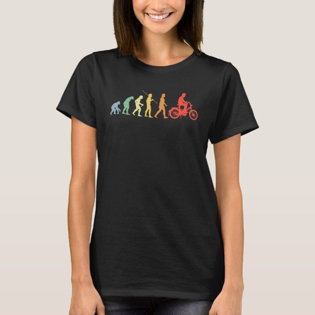 Moped Evolution Retro Moped Moped Rider T-Shirt (Vorderseite)