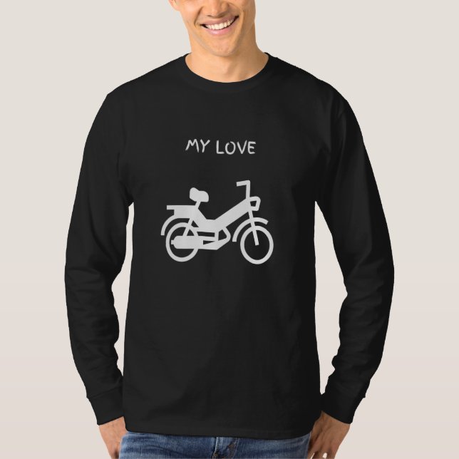 Moped moped two stroke 2 stroke saying motorbike t T-Shirt (Vorderseite)