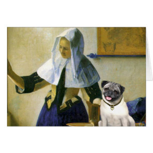 Mops 18 (Fawn) - Frau mit Krug