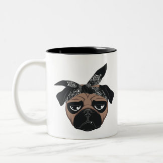 Mops 2pac zweifarbige tasse