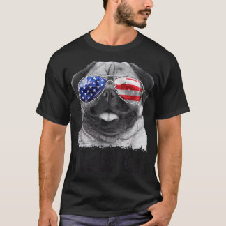 Mops 4. Juli Merica Men Women USA USA T-Shirt
