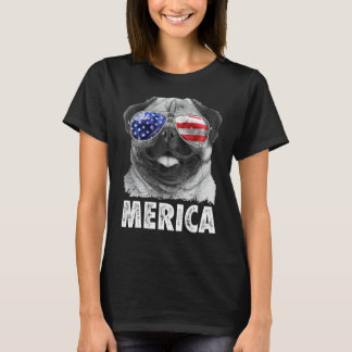 Mops 4. Juli Shirts Merica Men Women USA Amerika
