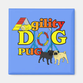 Mops_Agility Geschenke Magnet