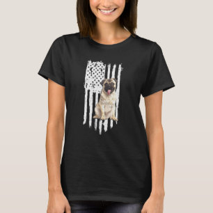 Mops American Flag Patriotic Mops Hund 4. Juli 199 T-Shirt